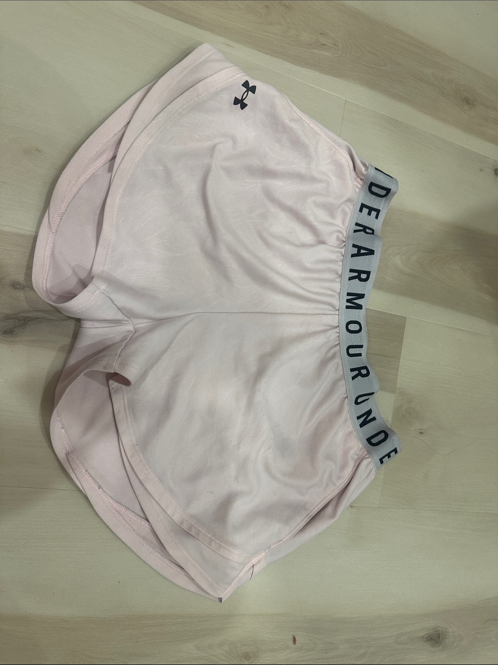 Under Armour Light Pink Athletic Shorts with Branded Waistband